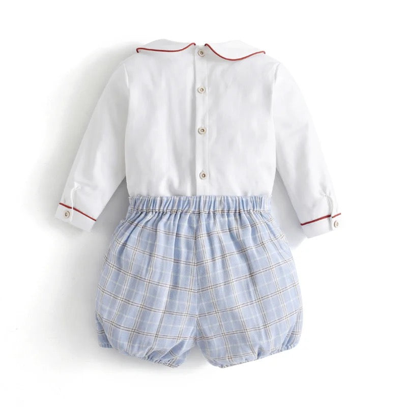 Long Sleeve Two Piece Set in Hellblau