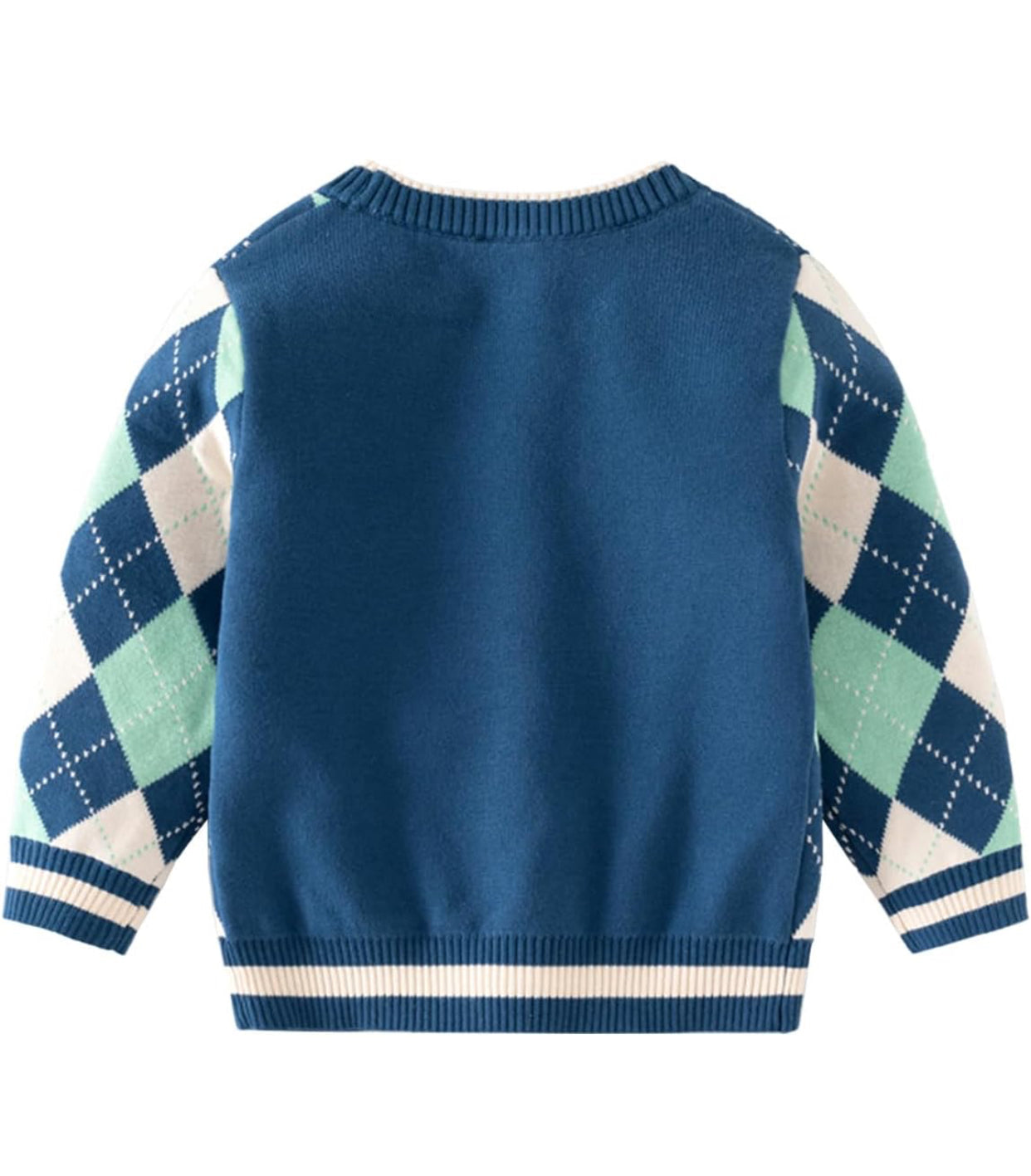 Junior Cardigan aus angenehmen Strick-Mix mit Argyle-Muster