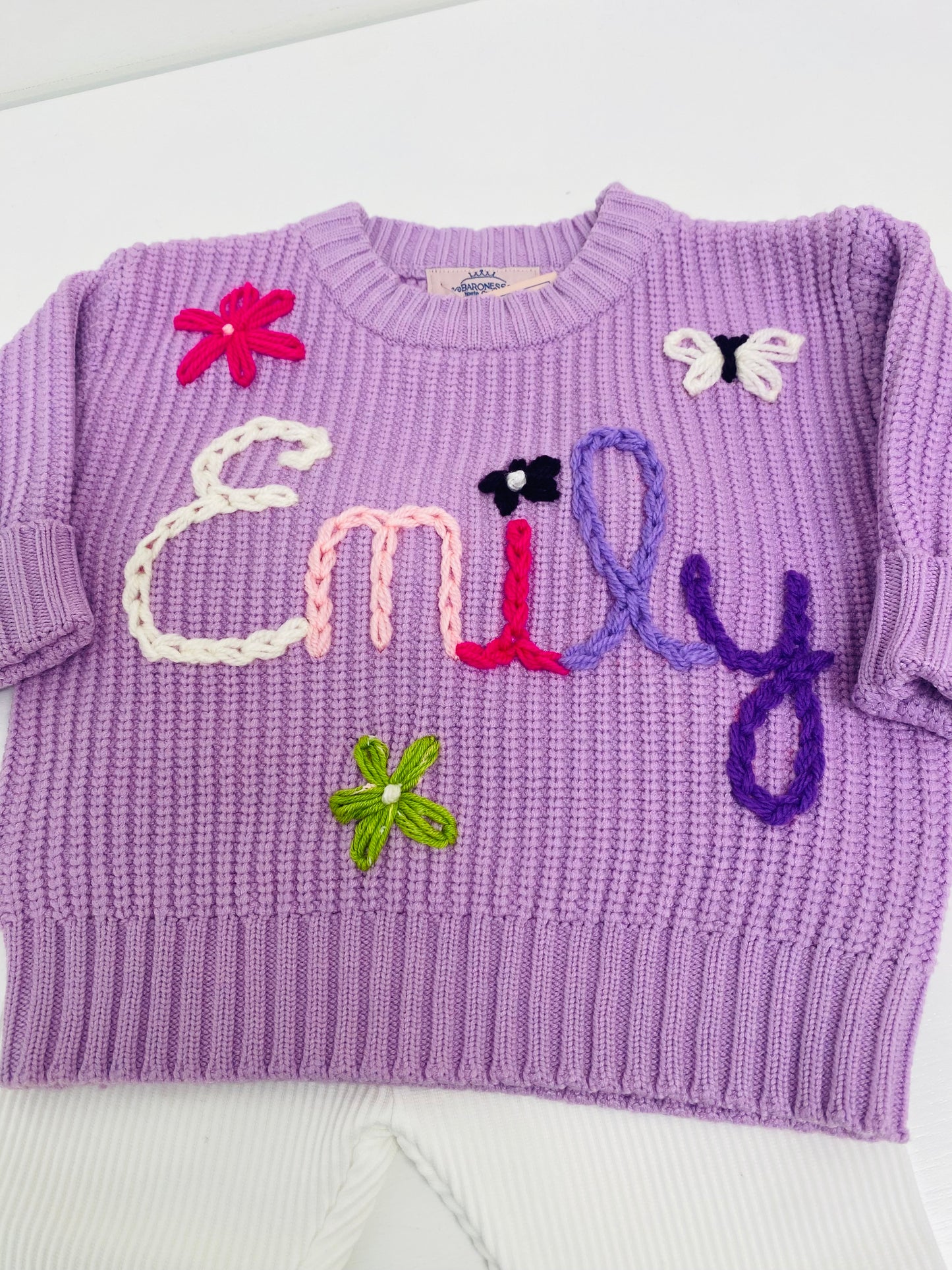 Personalisierte Strickpullover mit Namen