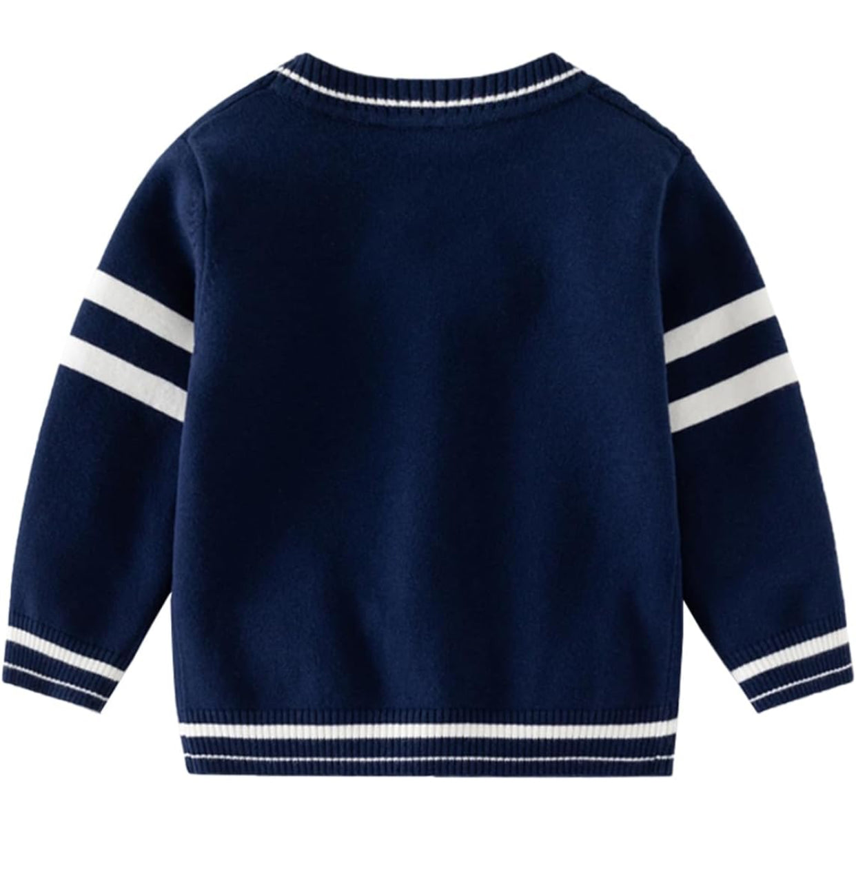 Junior Cardigan aus angenehmen Strick-Mix. Dunkelblau.