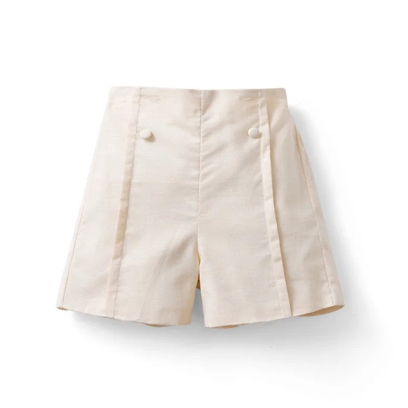 Two Piece Set in Weiß/Beige