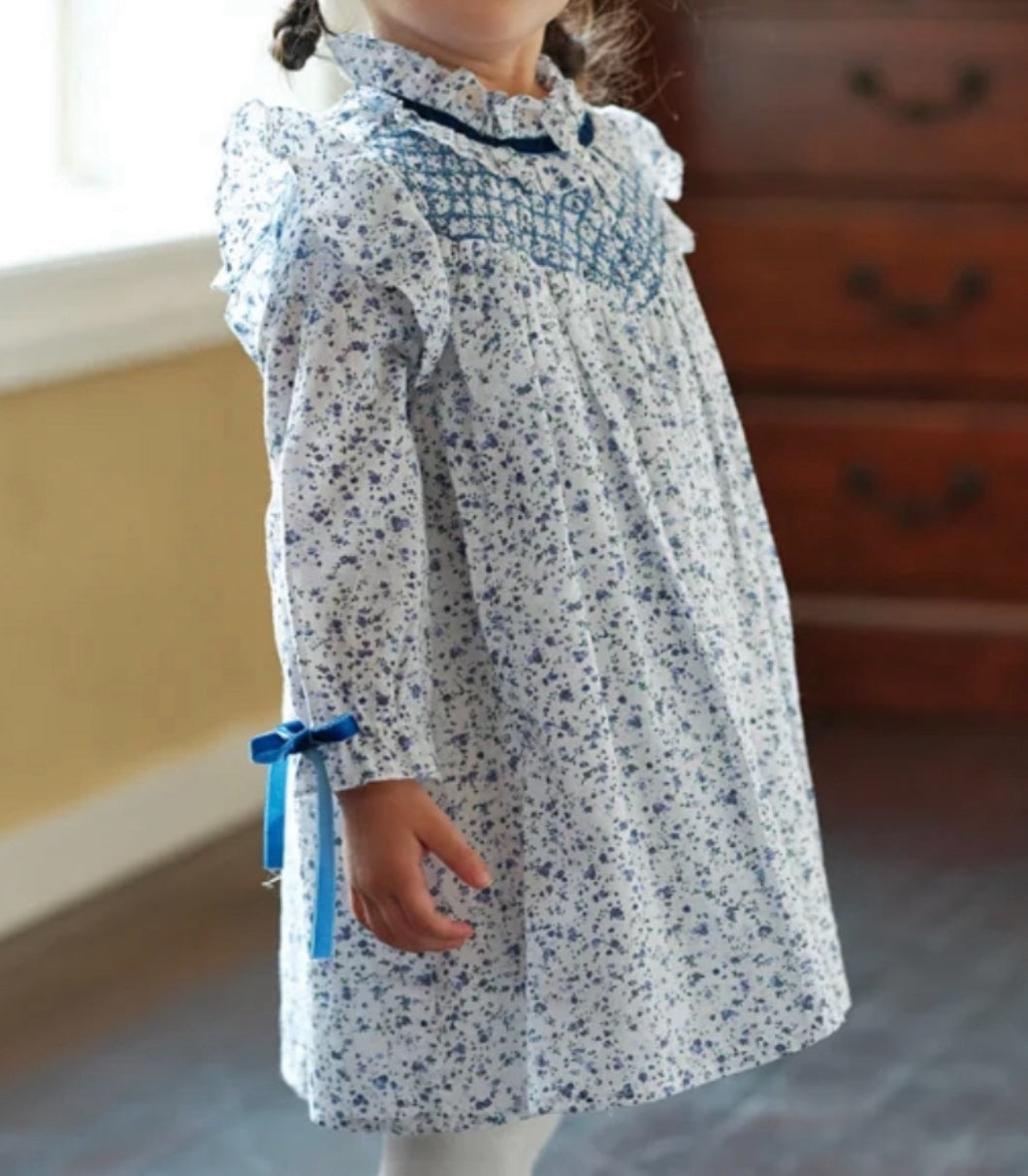 Light Blu Dress with Little Flowers