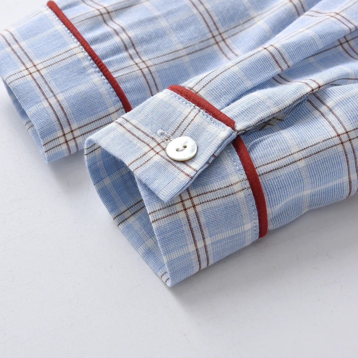 Hellblau Kleid kariert Mädchen