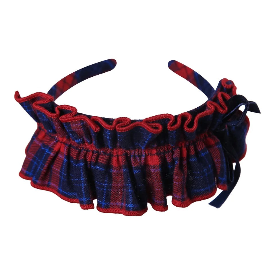 Red Tartan Dress with Headband