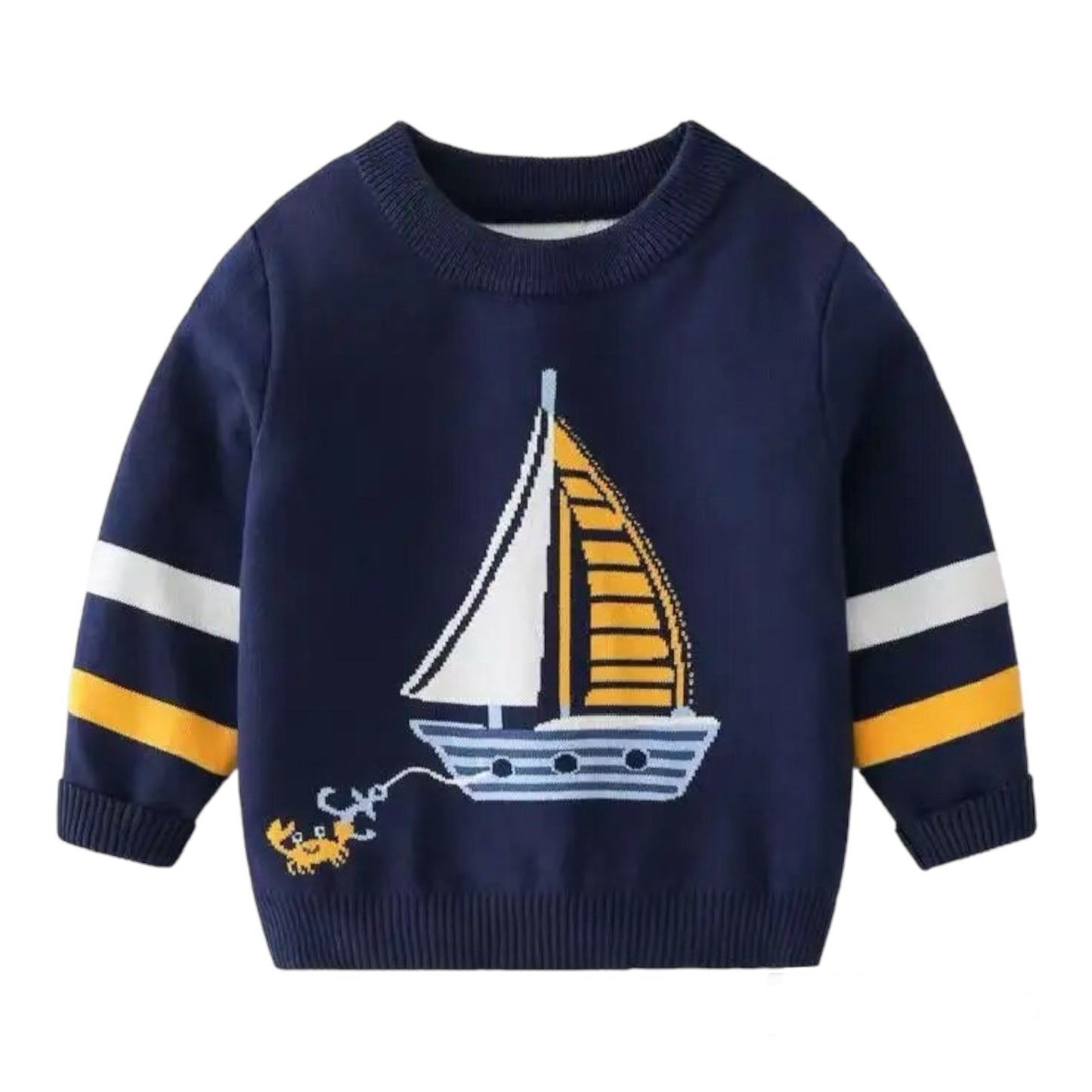 Pullover aus Strick mit Segelboot