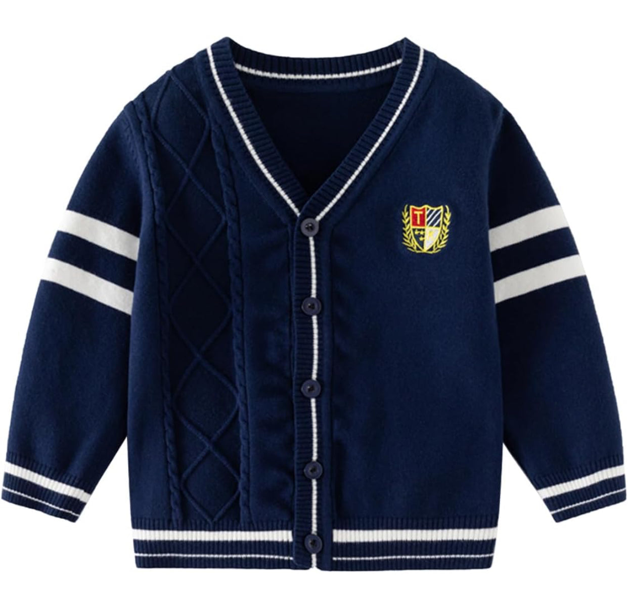 Junior Cardigan aus angenehmen Strick-Mix. Hellgrau.