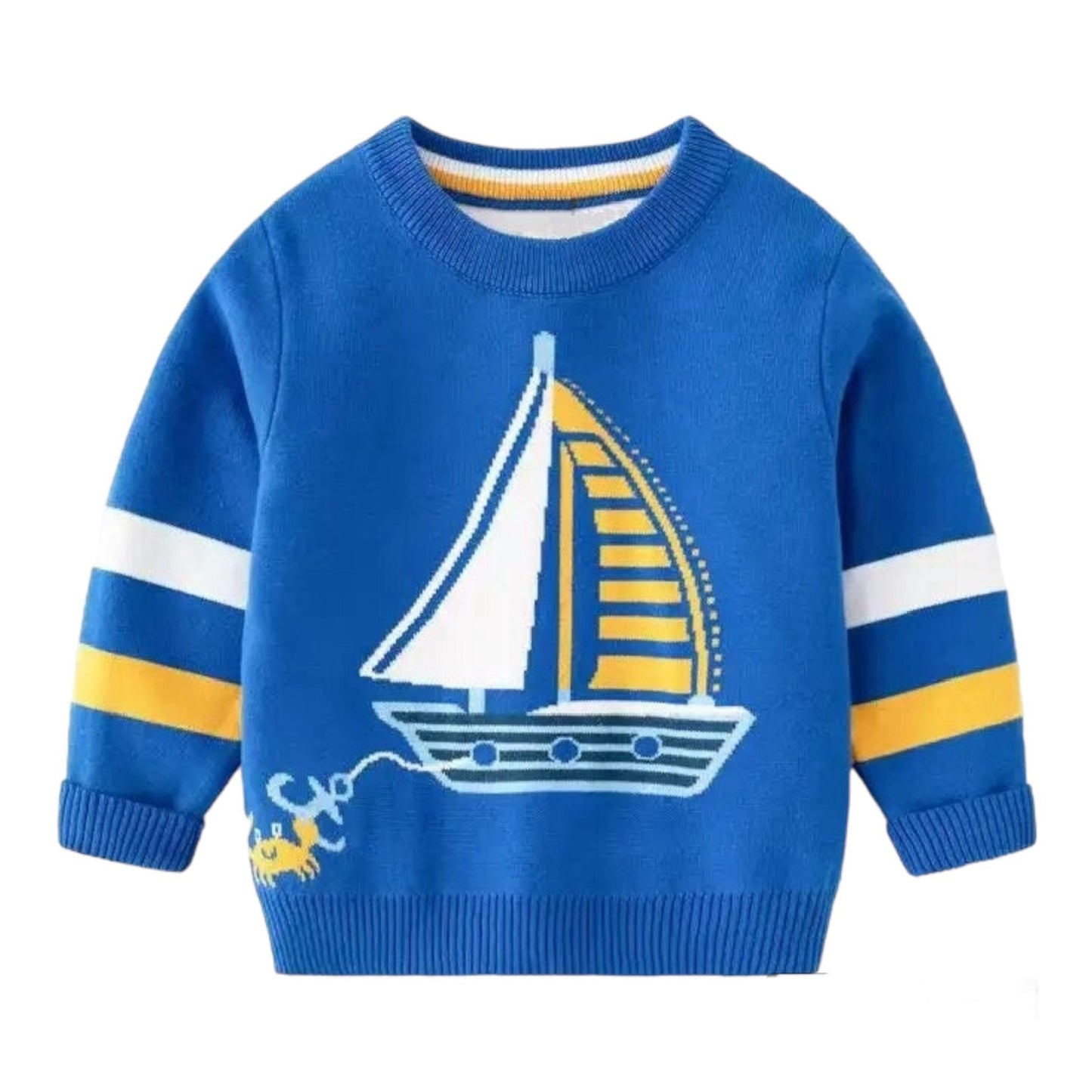 Pullover aus Strick mit Segelboot