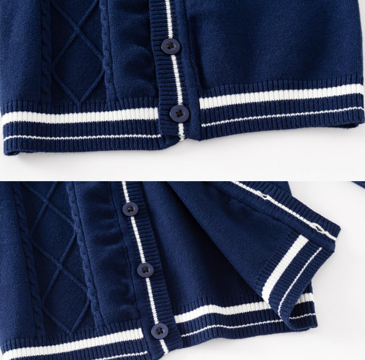 Junior Cardigan aus angenehmen Strick-Mix. Hellgrau.