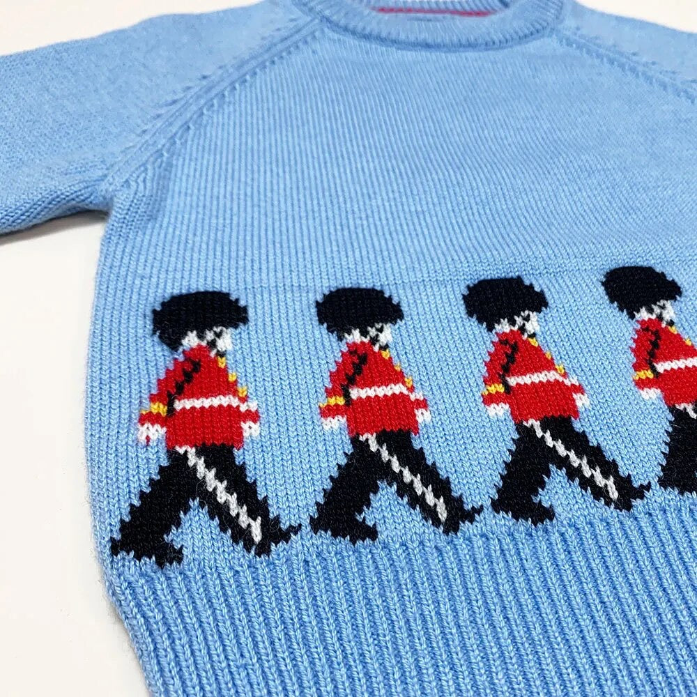 Pullover aus Strick mit Soldaten